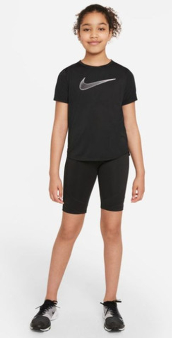 Футболка для девочки теннисная Nike Dri-Fit One SS Top GX G - черный