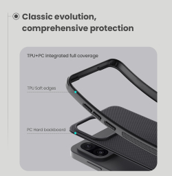 Чехол усиленный от Nillkin c встроенным магнитом для OnePlus 13T и 13s, серия Super Frosted Shield Pro Magnetic Case