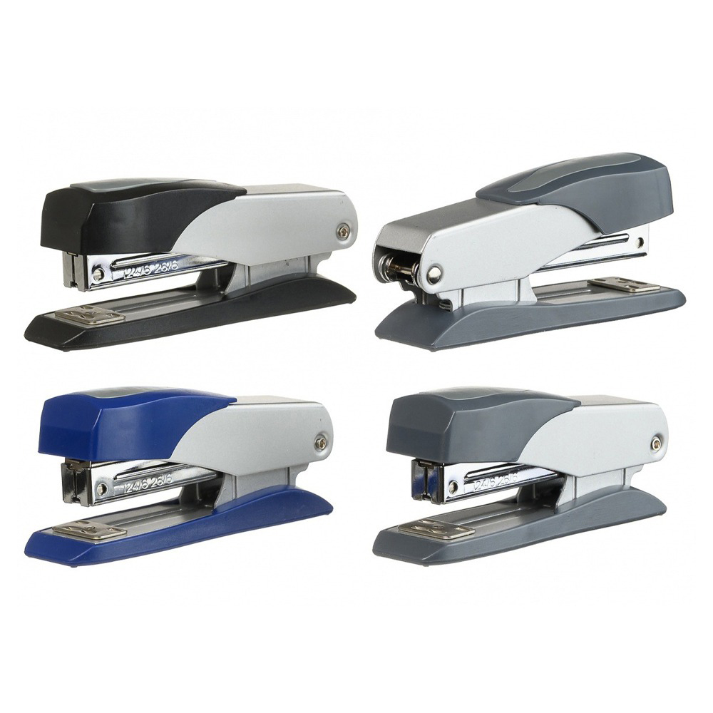 Степлер канцелярский Basir, 24/6 и 26/6 на 50 листов, серия "Офис", 12*4.2 см, ассорти