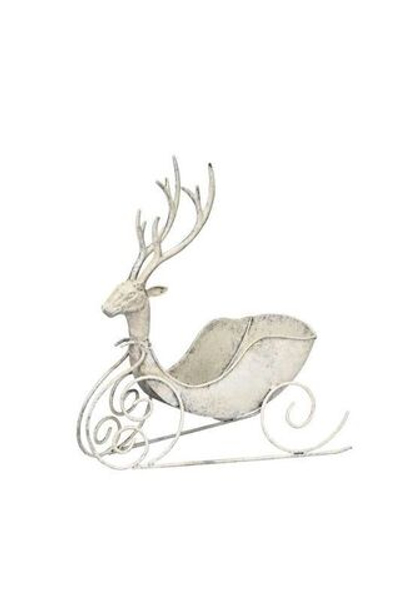 Декор "Сани с оленем" малые 30x17x31см