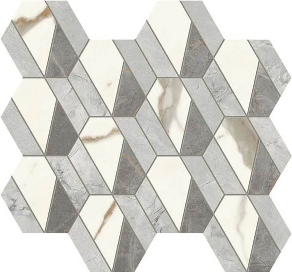 Мозаика Marvel X Calacatta Apuano Mosaico Chevron LAPPato