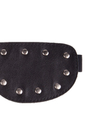 Черная кожаная маска на глаза с заклепками (Цвет: черный)