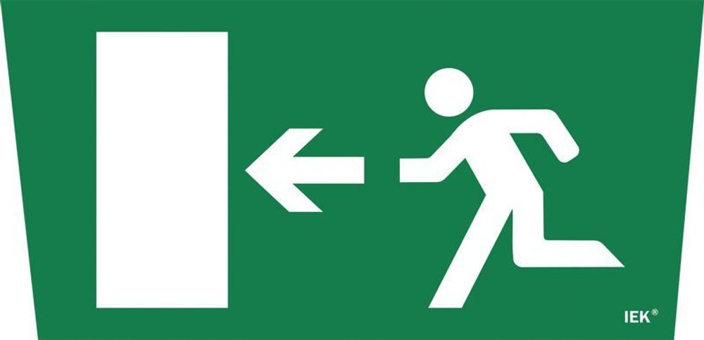 Этикетка самоклеящаяся "Выход/стрелка налево" ССА 5043 IEK LPC10-1-31-28-VNAL Этикетка самоклеящаяся "Выход/стрелка налево" ССА 5043 IEK LPC10-1-31-28-VNAL