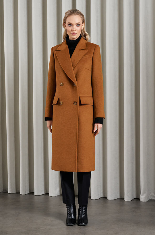 0103 Пальто женское (табак)