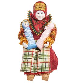 Народные промыслы RK-723/2 Кукла-шкатулка «Бабушка с детьми»