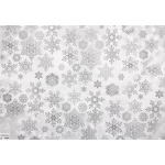 Бумага упаковочная 50х70 см «Метель» (1 лист), Серебро