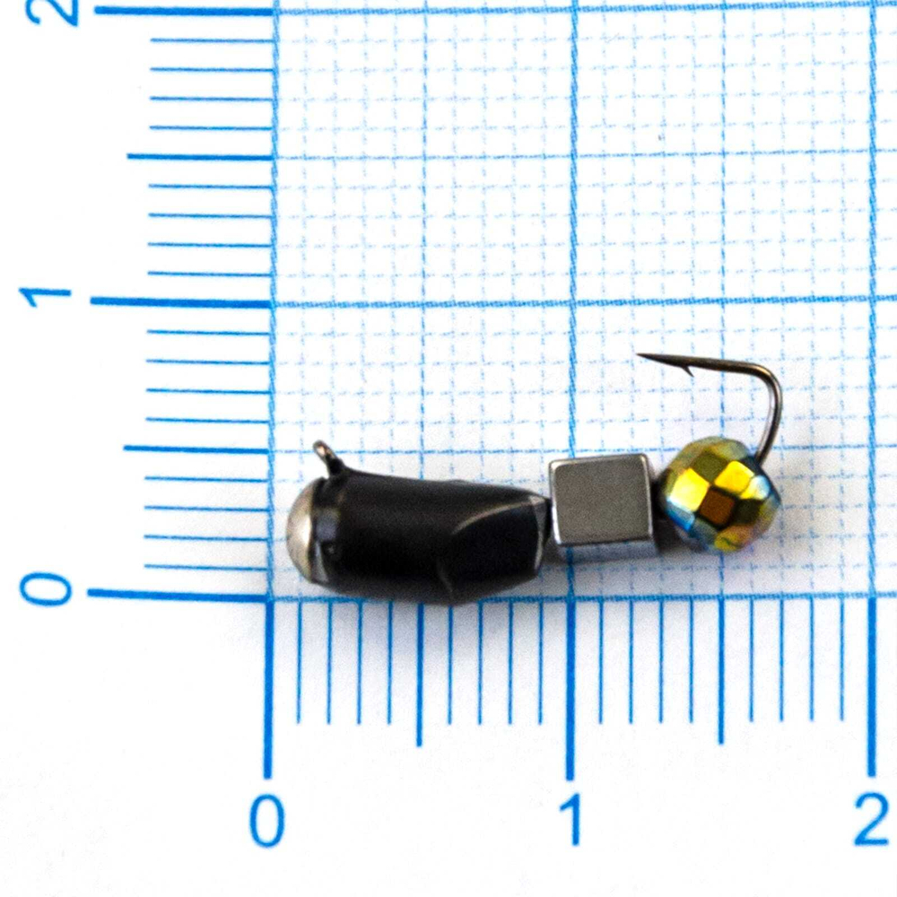 Мормышка Владимирская 520 "Гвоздик с зеркальцем, с ушком куб-шар", 4мм, 1.7гр (10шт/уп)