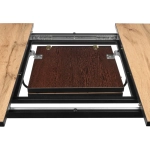 Стол Dublin раскладной 120-160х80х75 Дуб Вотан, чёрные ножки