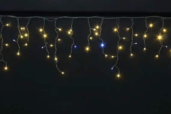 Бахрома-каучук 204 LED 6 м. 0,3*0,4*0.6 тепл.бел., мерц., черн.пр., IP65, Winner (ww.02.7B.204F+)