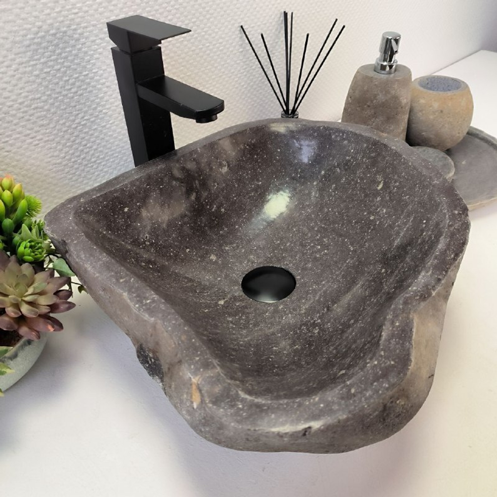 Раковина из речного камня RS63330 (41*40*14) 0122