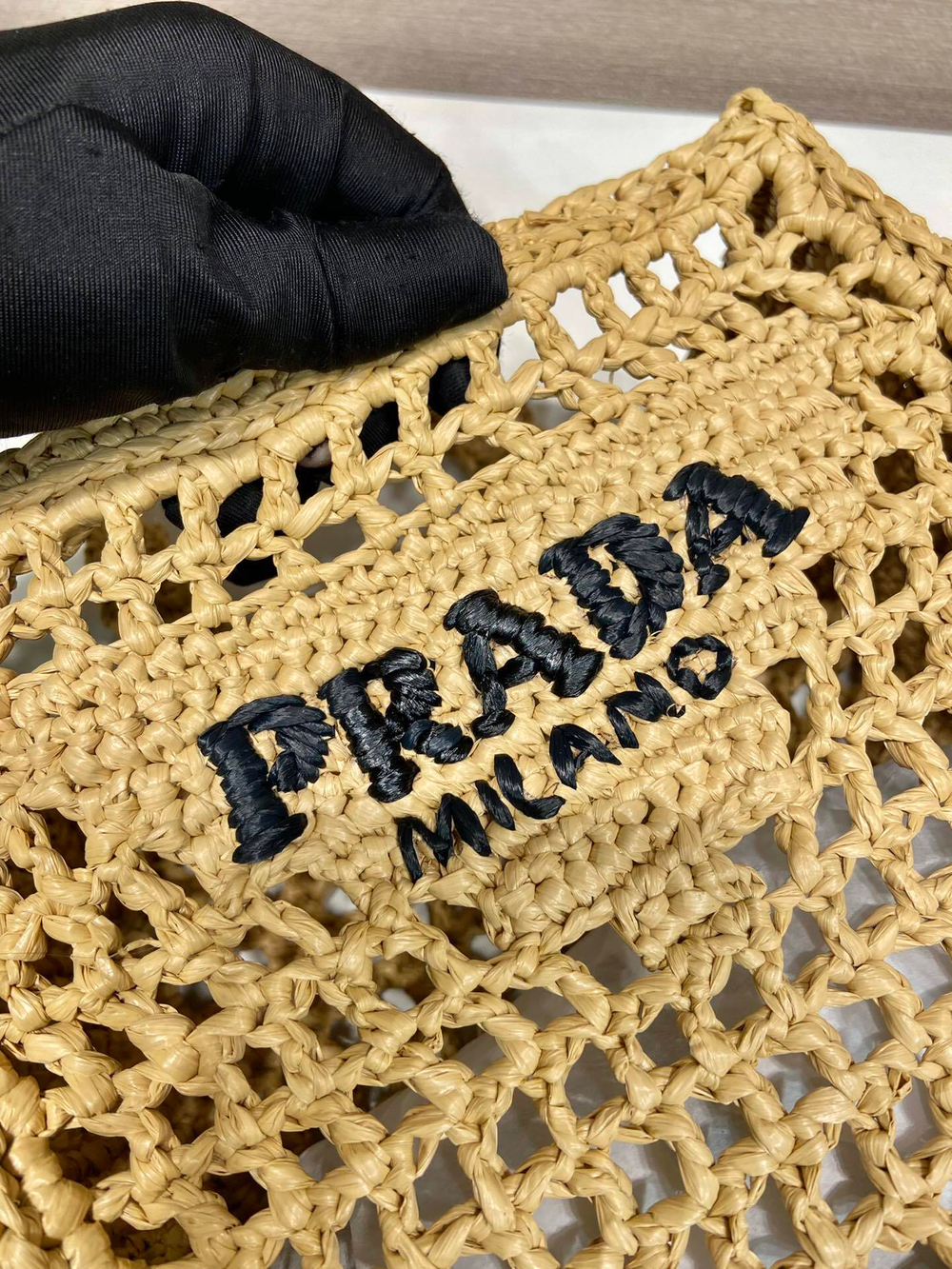 Prada Crochet Tote Bag 26 cm