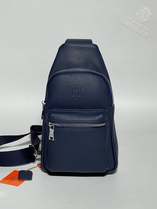 Нагрудная сумка слинг Hermes Cityslide синяя 31x17 см