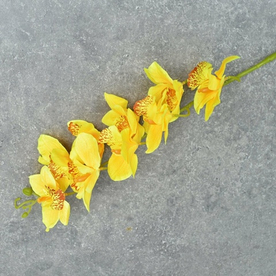 Цветы искусственные "Орхидеи", цвет желтый