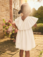 Платье с воротником для девочки Next E89-856, Молочный