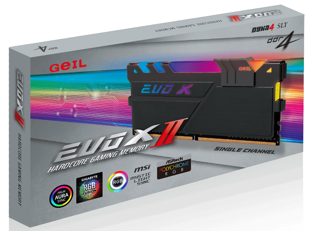 Оперативная память 16GB GEIL 3200MHz DDR4 PC4-25600 EVO X II Black RGB CL16 GEXSB416GB3200C16BSC