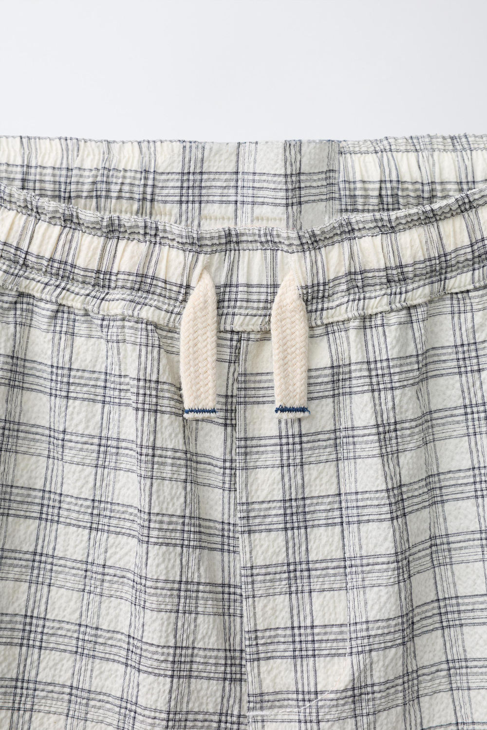 ZARA X PUKAS ШОРТЫ PUKAS SURF В КЛЕТКУ, ЭКРЮ/БЕЖЕВЫЙ