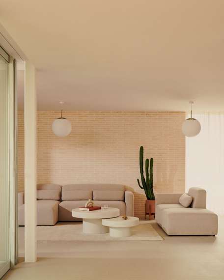 Neom Модульный пуф бежевого цвета 75 x 89 см