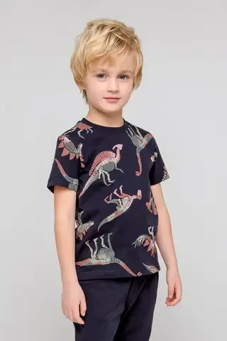 фуфайка  для мальчика  КР 301858/черный,динозавры