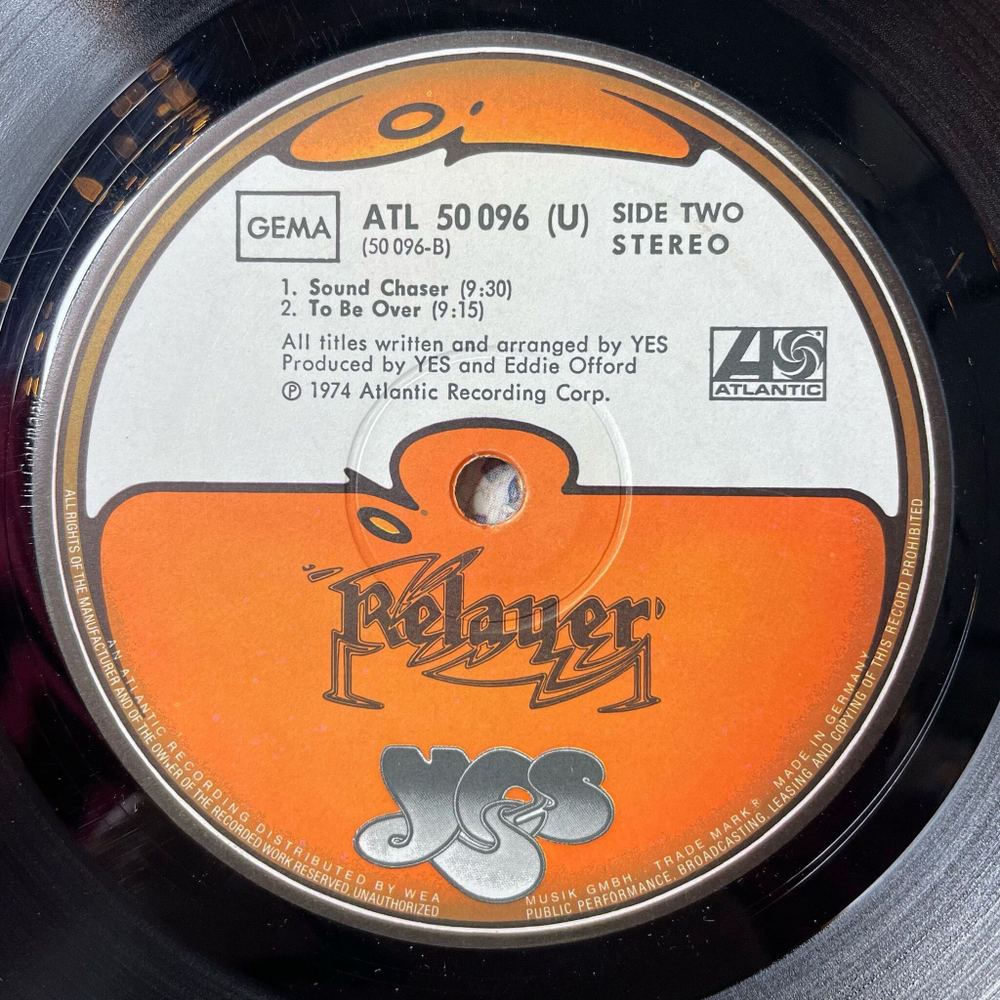 Винтажная виниловая пластинка LP Yes Relayer (Germany 1974)