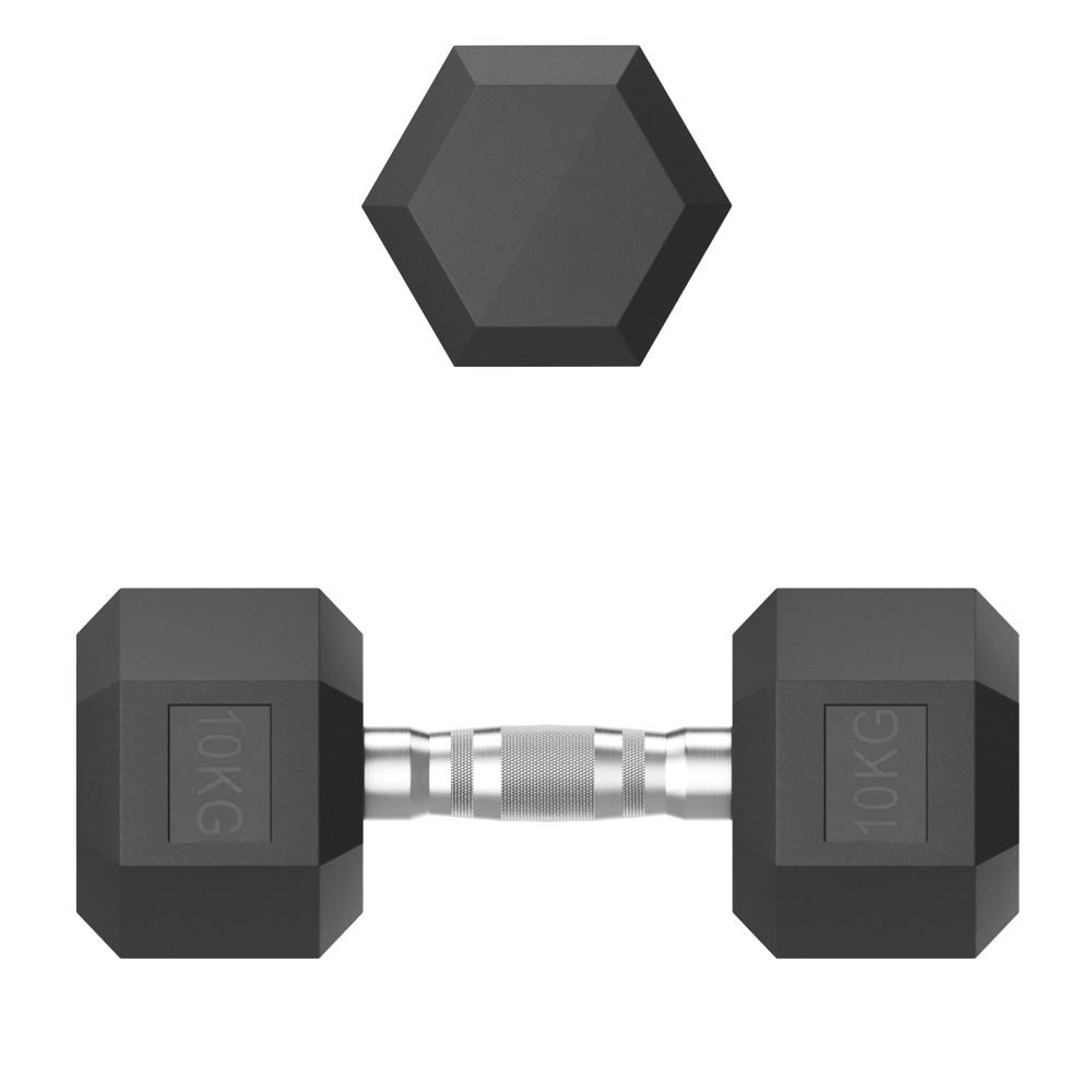 Гантель гексагональная UNIX Fit обрезиненная 10 кг / шт.