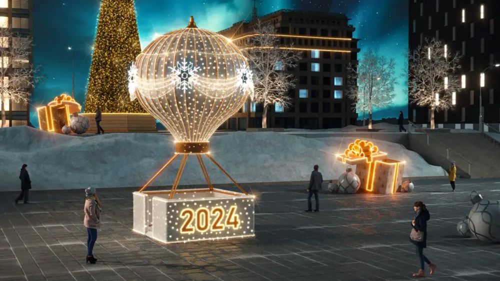 светодиодный шар воздушный "Монгольфьер"