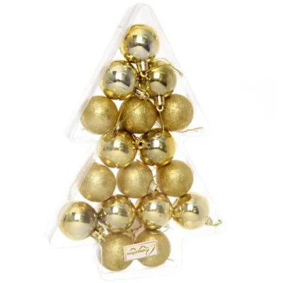 Набор украшений «Легенды зимы» 4 см (набор 17 шт), Золото