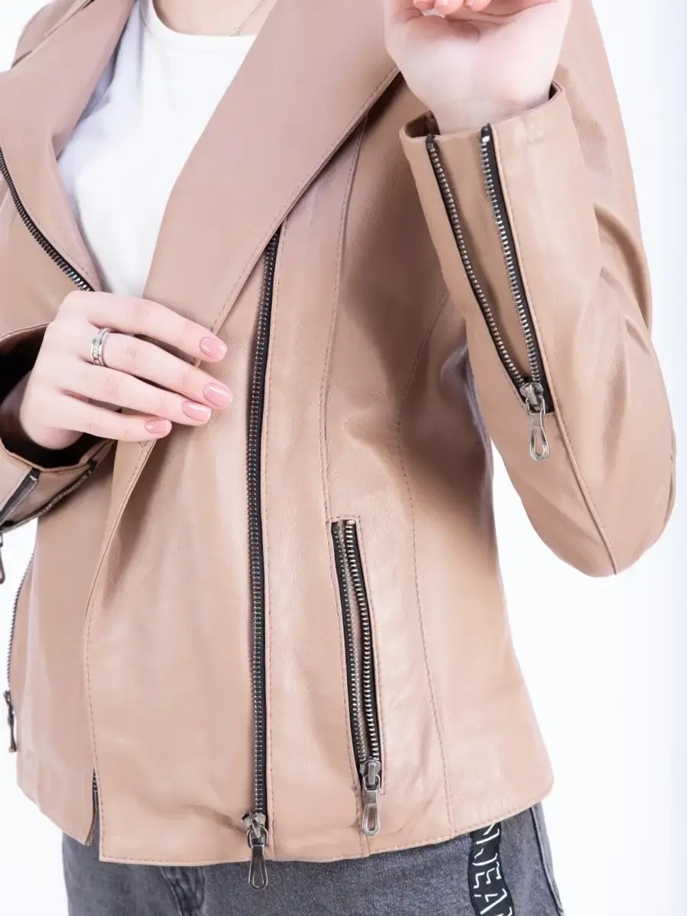 Косуха кожаная куртка женская Турция