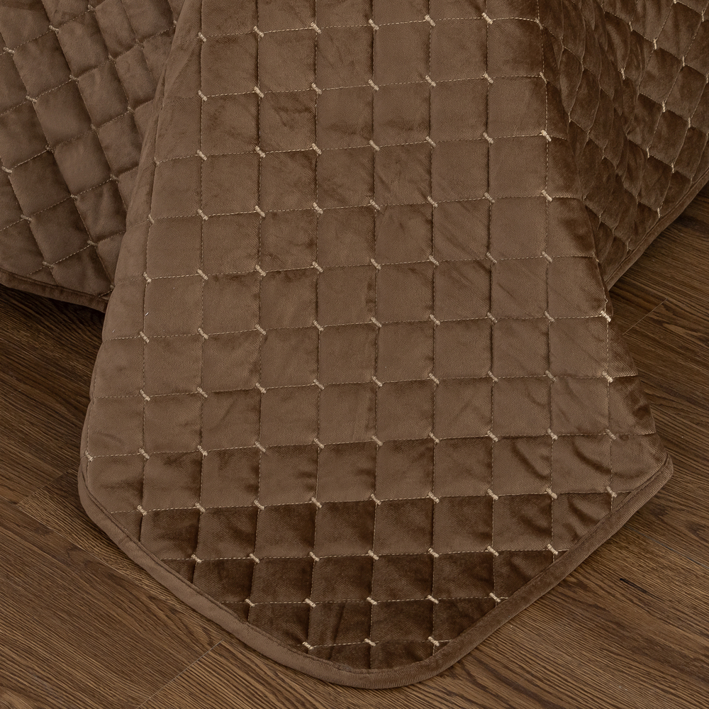 Велюровое покрывало ромб OVF018