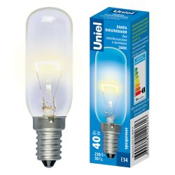 IL-F25-CL-40-E14 Лампа накаливания для холодильников и вытяжки. 40Вт. Прозрачная. Картон. ТМ Uniel.