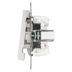 Кнопка Intro Accent 6-109-01 10А-250В, IP20, СУ, AL/CU, белый