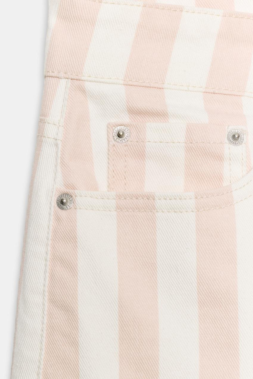ZARA ЗАУЖЕННЫЕ ДЖИНСЫ В ПОЛОСКУ СО СРЕДНЕЙ ПОСАДКОЙ — ZW COLLECTION, ПОЛОСКИ