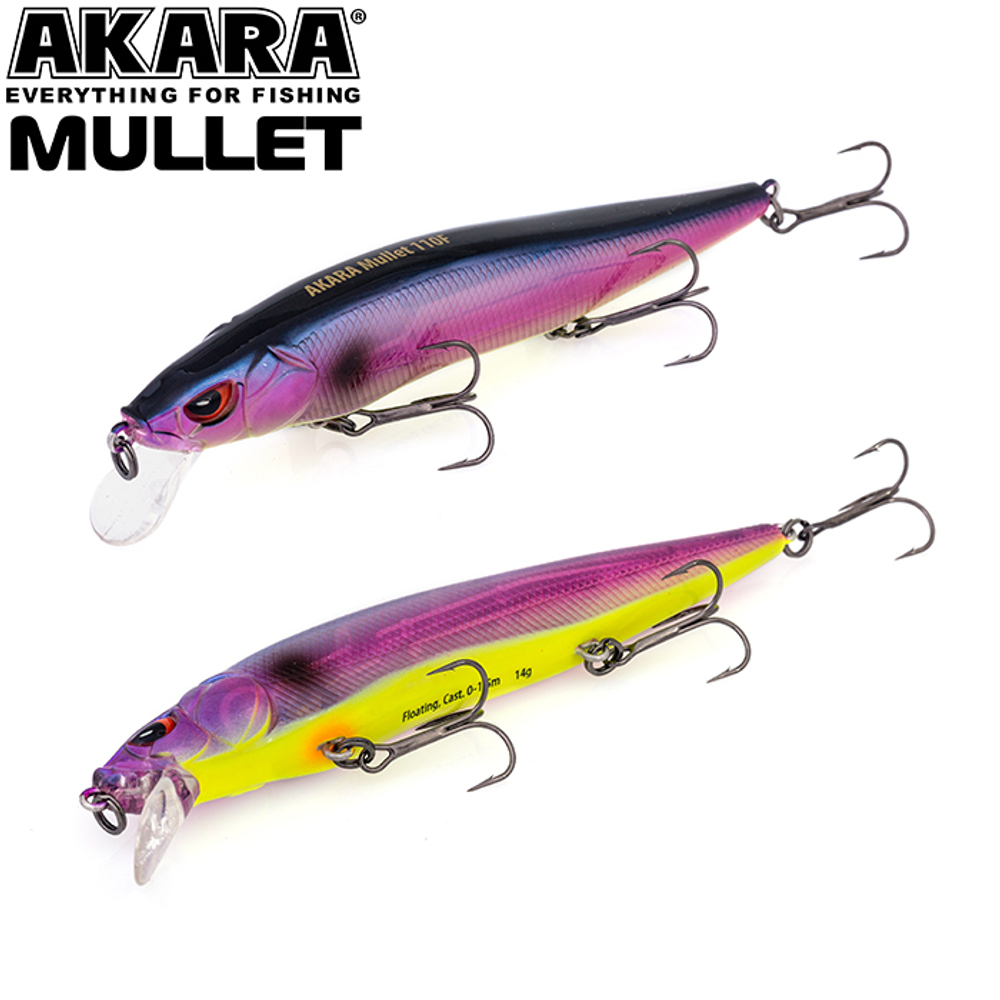 Воблер Akara Mullet 110F 14 гр. (1/2 oz 4,3 in) A79