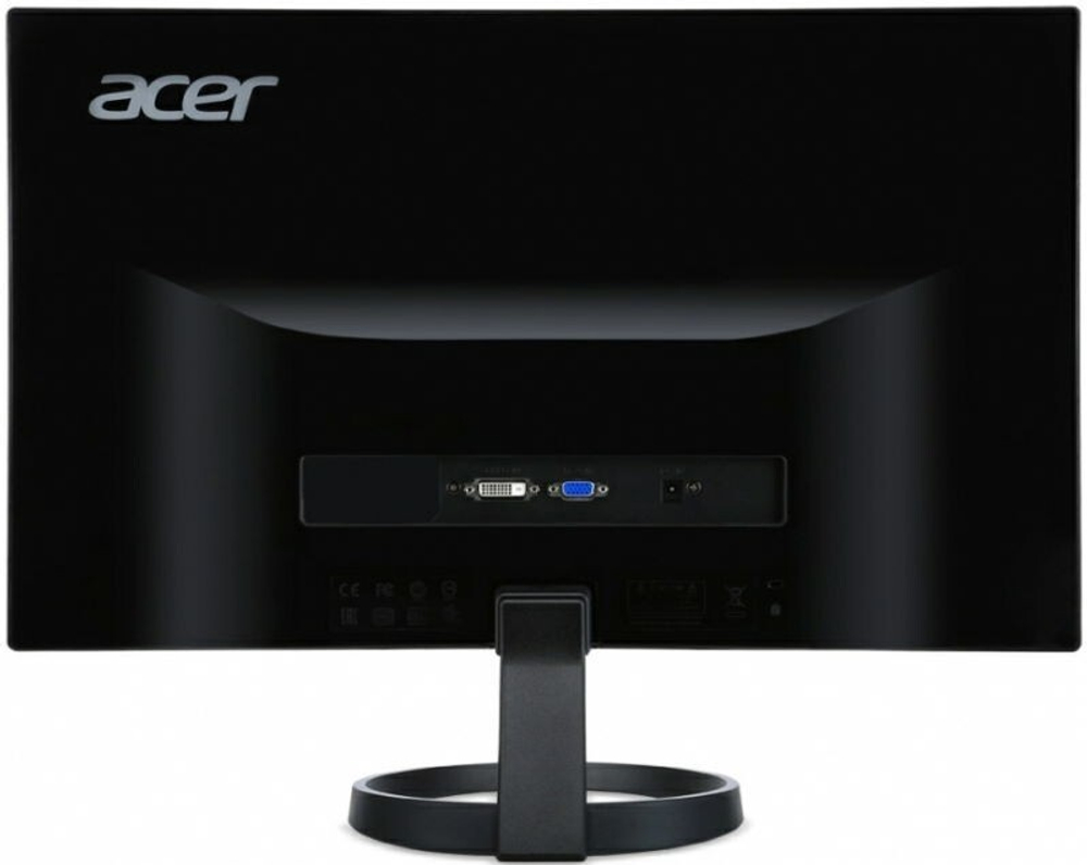 Монитор Acer - R240HYbidx, 23.8;;, 16:9, IPS, 4ms, 250cd/m&#178;, 1000:1, 1920x1080 (Full HD), VGA, 1x HDMI, 1x DP, цвет Чёрный, UM.QR0EE.026