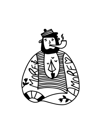 моряк с трубкой