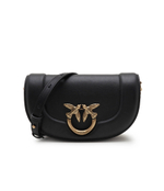 Кожаная сумка через плечо ROUND CLICK BAGUETTE BABY VITE Pinko - черный(101971 A0QO)