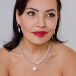 Колье Fiore Luna Pearle Half Сarabiner BL4504 S