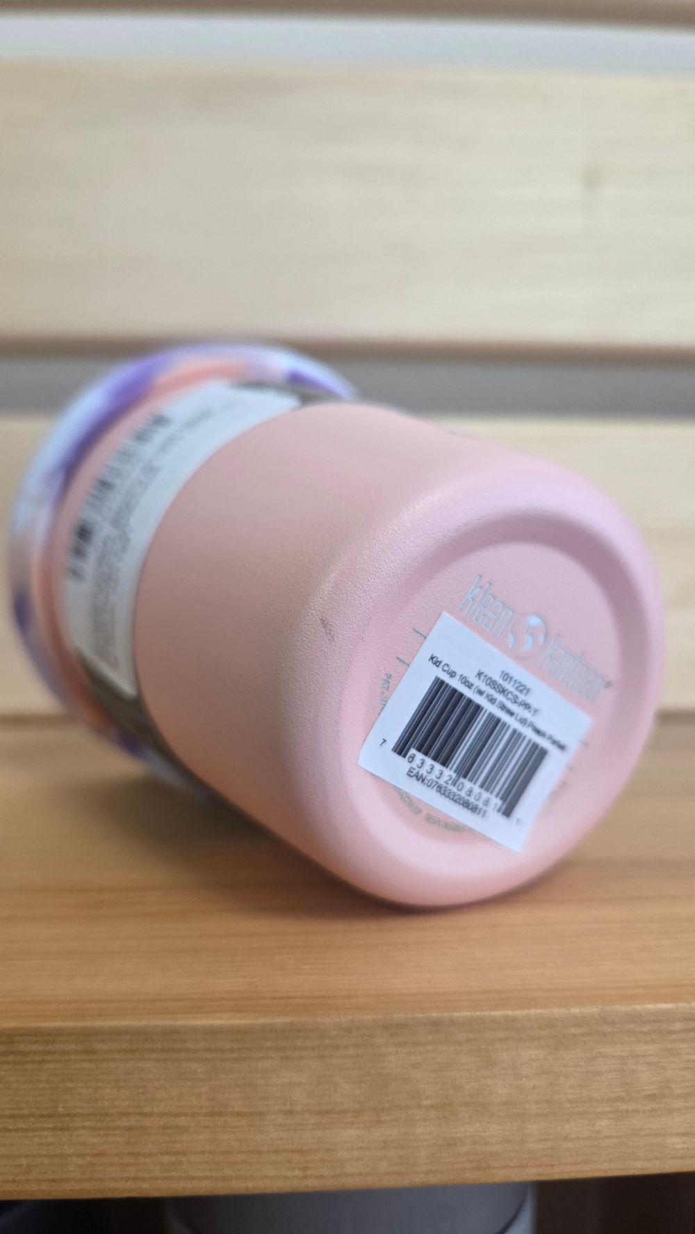 Детский стакан одностенный Klean Kanteen Kid Cup Straw Lid 10oz (296 мл) Peach Parfait с трубочкой (потертость на донышке)