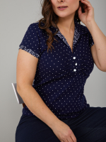 Блузка БЛ-115/синийгорошек-веточки