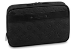 LOUIS VUITTON Shadow Leather Toiletry Bag Large Men"s Black