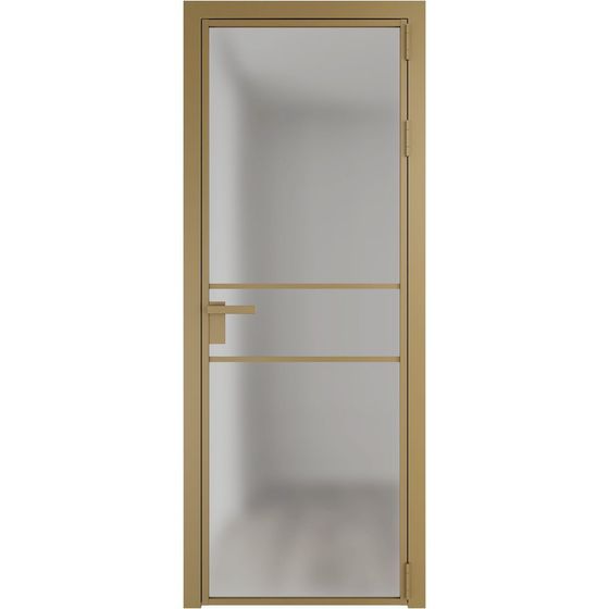 Алюминиевая дверь 2AG золото остеклённая
