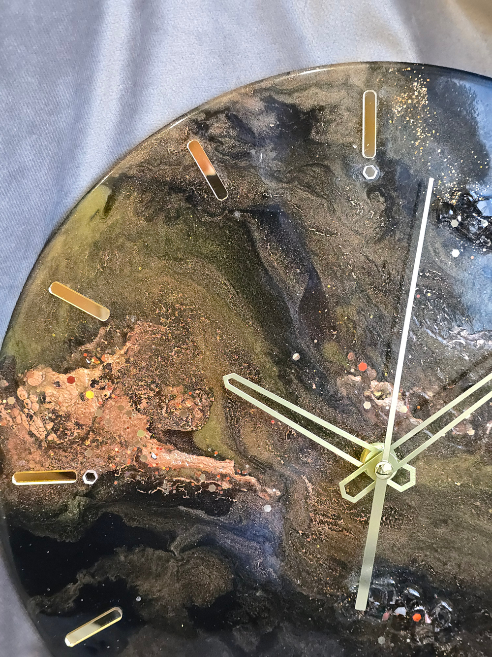 🕒 Часы настенные из эпоксидной смолы 30 см «Космическая бездна»