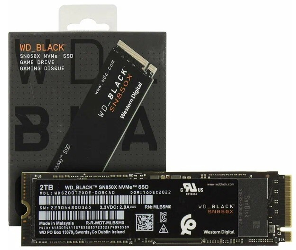Накопитель SSD M.2 2280 Western Digital WDS100T2X0E 1000 ГБ