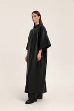 Платье-футболка из экокожи