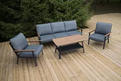 "Крокус" лаунж-зона 5-местная из алюминия, цвет темно-серый