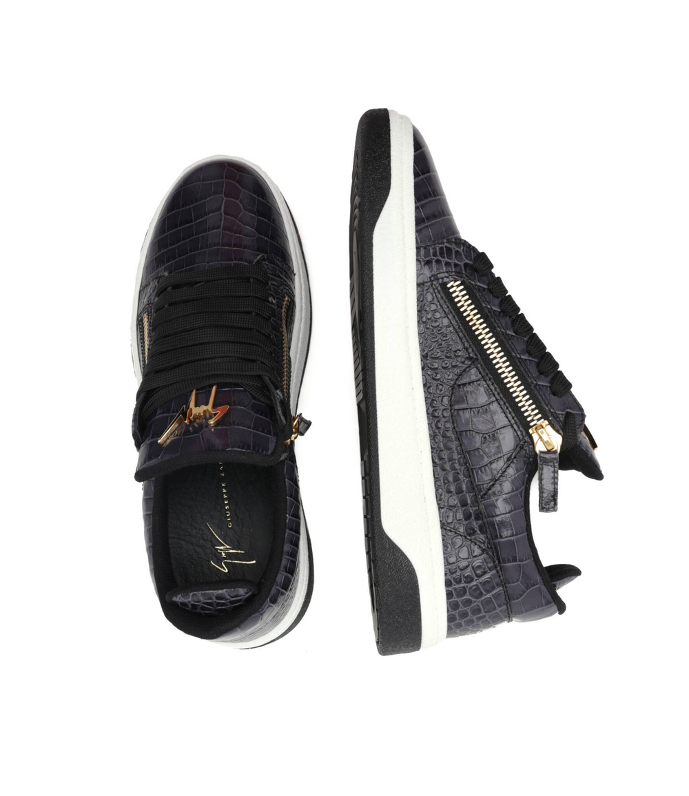 Кожаные кроссовки Giuseppe Zanotti - черный(RM30063)