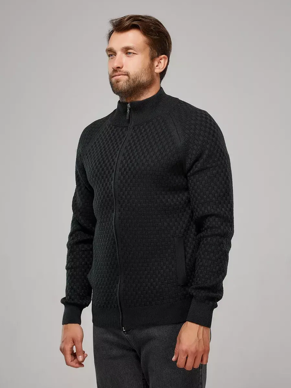 Кардиган на молнии с карманами