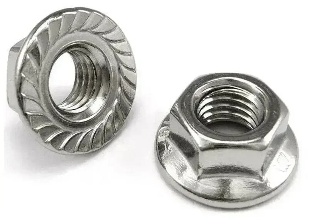 Гайка с фланцем М8,100шт.,DIN 6923