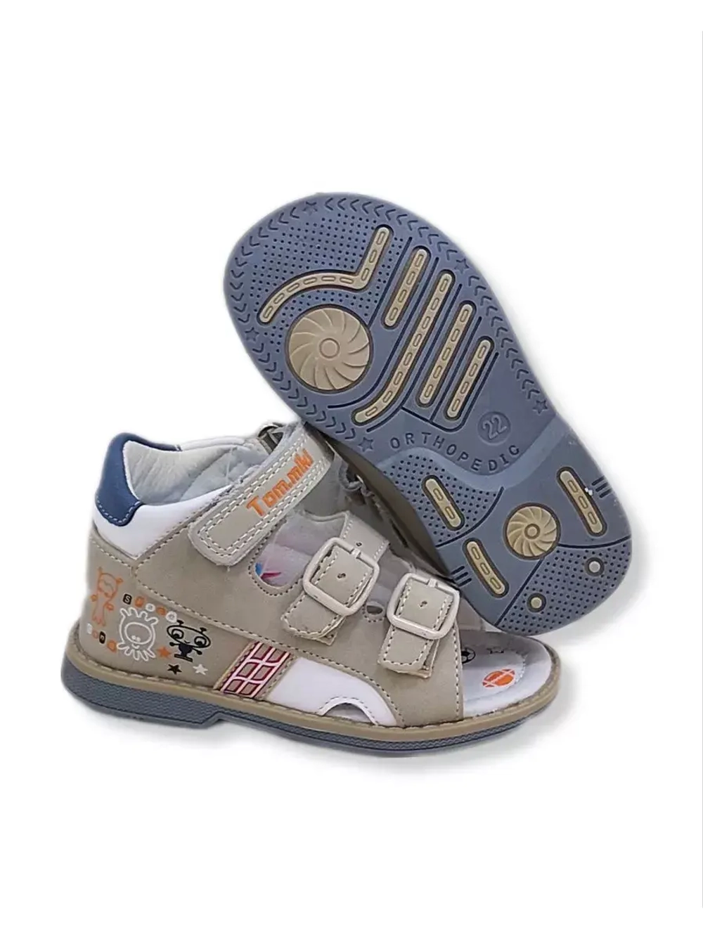 Сандалии для мальчика лето открытые анатомические.