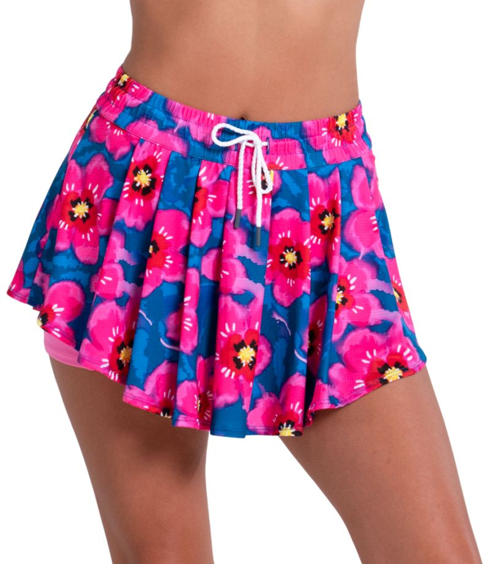 Теннисная юбка Lucky in Love High Waist Super Bloom - multicolor
