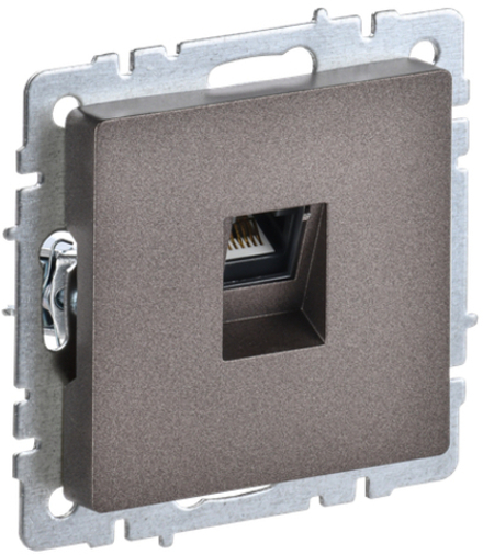 BRITE Розетка компьютерная RJ45 кат.6 РК11-БрТБ темная бронза IEK